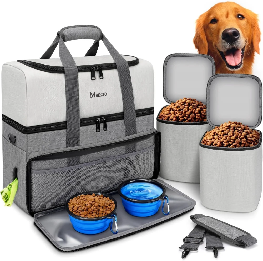 Mancro Dual-Layer Dog Travel Bag